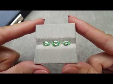 Set of three pear shape Paraiba tourmalines 2.41 ct, Mozambique Video  № 2