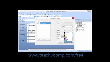 Crystal Reports 2013 Tutorial The Highlighting Expert Business Objects Training
