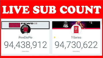 PEWDIEPIE VS T-SERIES LIVE SUB COUNT WHO WILL PREVAIL