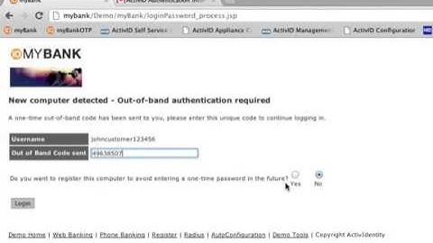 ActivID Appliance 7 2 Threat Detection
