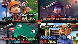 Biodata BoBoiBoy Dan Teman-Teman