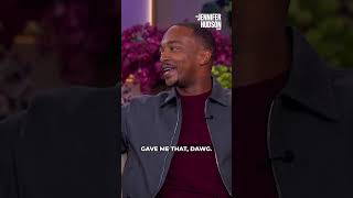 Anthony Mackie cannot stop taking props from sets!
