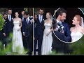 Jessica Chastain looks stunning in white bridal gown when she married Gian Luca Passi de Preposulo