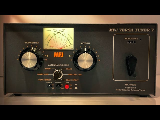 MFJ-898D Roller Inductor Antenna Tuner 3KW - YouTube