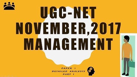 UGC NET Management | Paper 2 - November 2017 | Previous year solved paper |  Part1 |