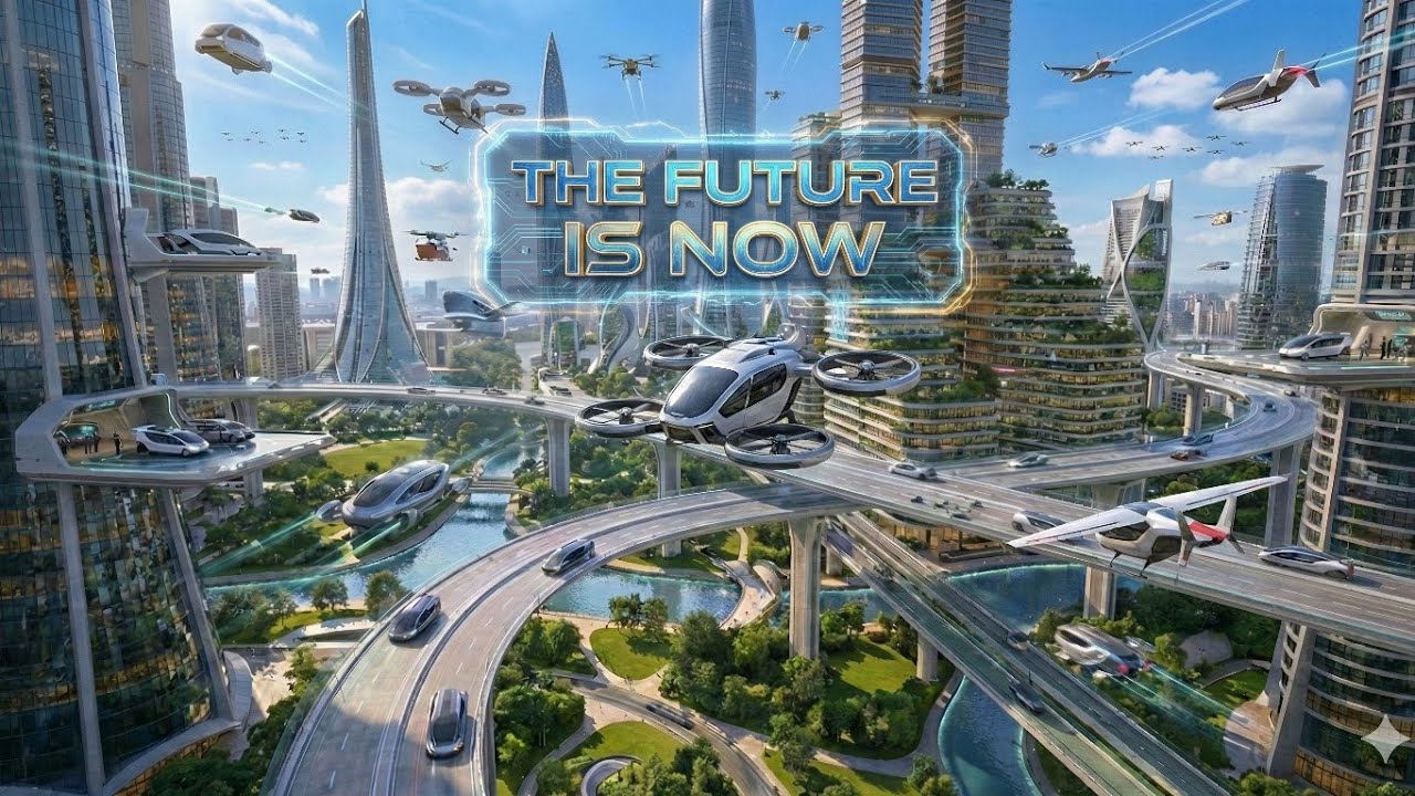 Future Sci Fi City | AI Short Film Part 03 continue The Sky Road ...