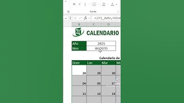 crea un calendario dinámico en Excel