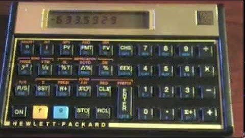 Time value of money calculations using the HP 12C calculator - part 1