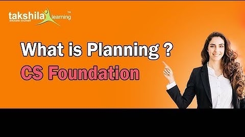What is Planning - CS Foundation Business Management Online Classes | CS Video Lectures in pendrive