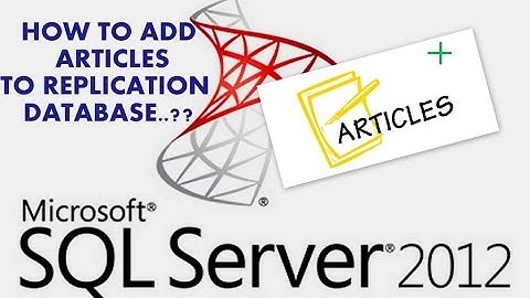 How to adding articals in replication