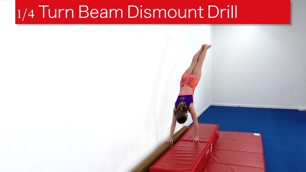 1/4 Turn Beam Dismount Drill YouTube
