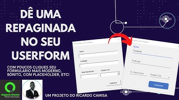 Vídeo #70 - Deixe seu Userform VBA mais moderno e bonito com esse recurso