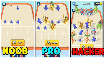 NOOB vs PRO vs HACKER | Merge Run Rainbow Lore | Rainbow 🌈 Friends merge lore | All Max levels