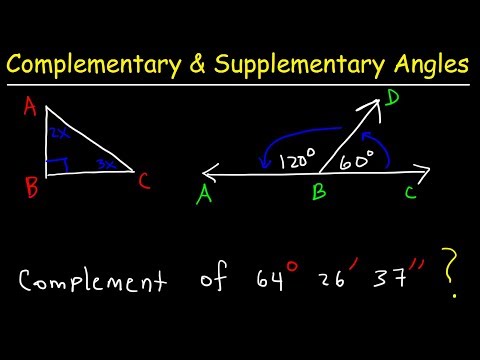 Complementary and Supplementary Angles