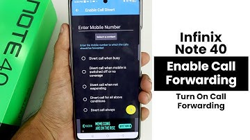 Enable Call Forwarding In Infinix Note 40 | Turn On Call Forwarding