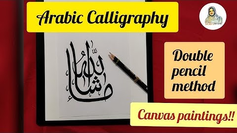 Arabic Calligraphy for beginners |Double pencil method |Easy trick||Salma