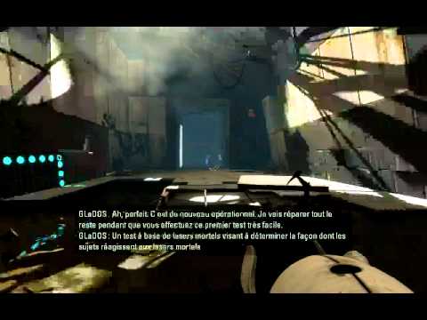 Portal 2 solution Chapitre 2 salle 01 1/8