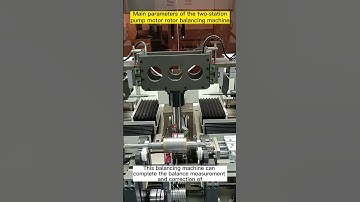 Main parameters of the two-station pump motor rotor balancing machine.