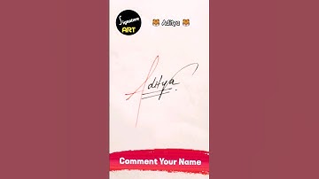 Aditya Name Signature Style | Aditya Unique Signature |  A Letter Style #signature