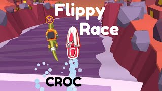 Flippy race CROC, Winning and racing the CROC, gameplay, free mobile game, arcade action gaming screenshot 1