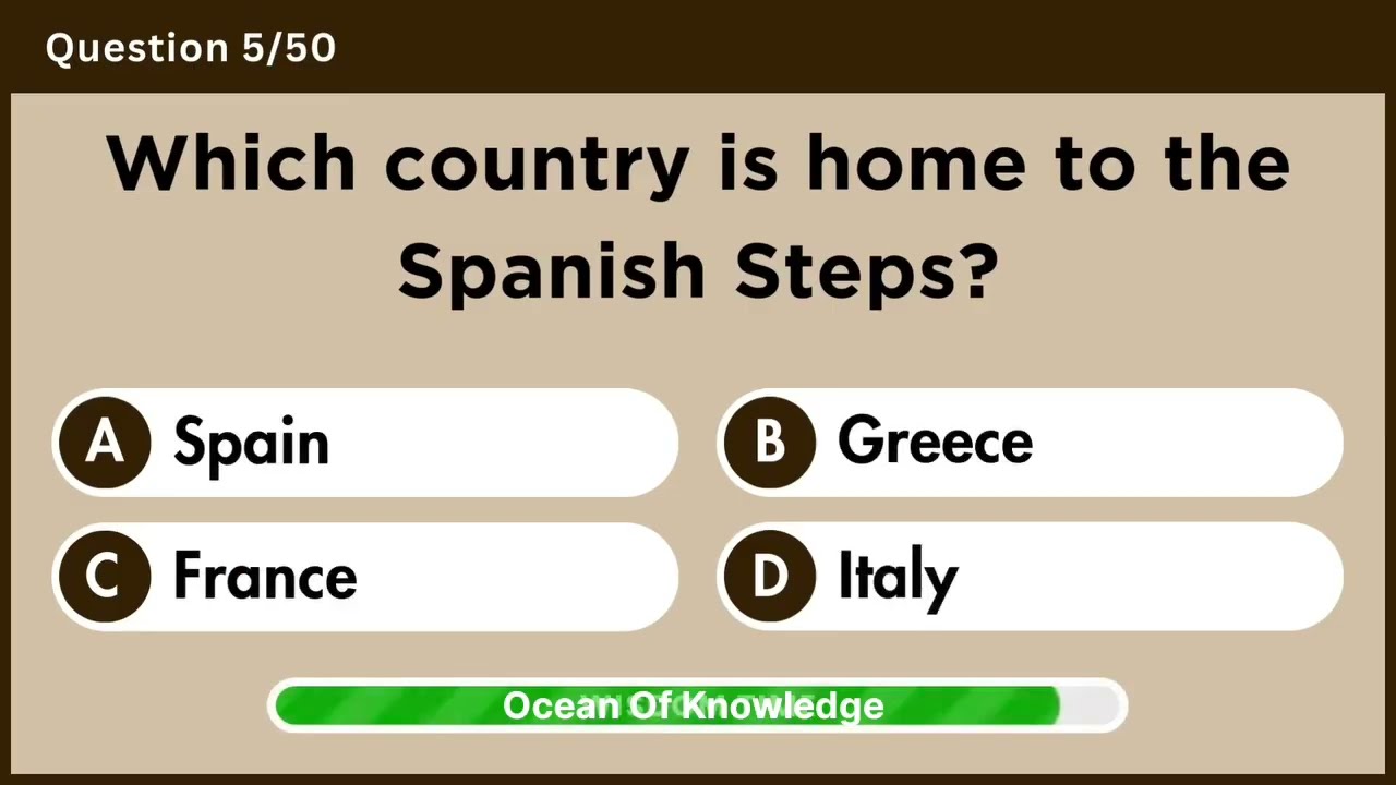 Can You Score 30/50 in This Geography Quiz? 🌍  Part 34 Ocean Of Knowledge