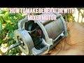 how to make DC generator from mixer motor