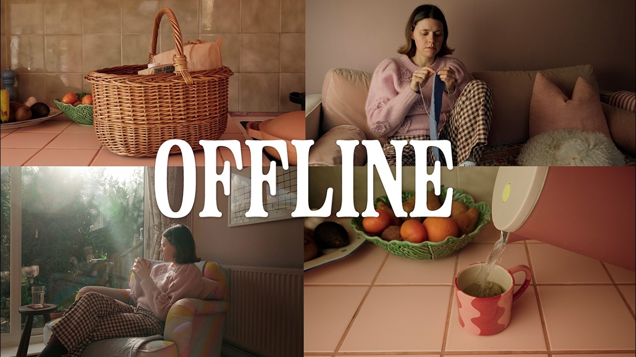 Analogue Day in My Life | A Phone Free Saturday | Cleaning, Errands & Knitting