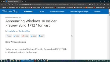 Windows 10 build 17127 released Fast Ring March 20th 2018