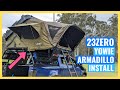 23Zero YOWIE ARMADILLO Roof Top Tent | INSTALL | How to Install a Roof Top Tent on your Tub or Bed