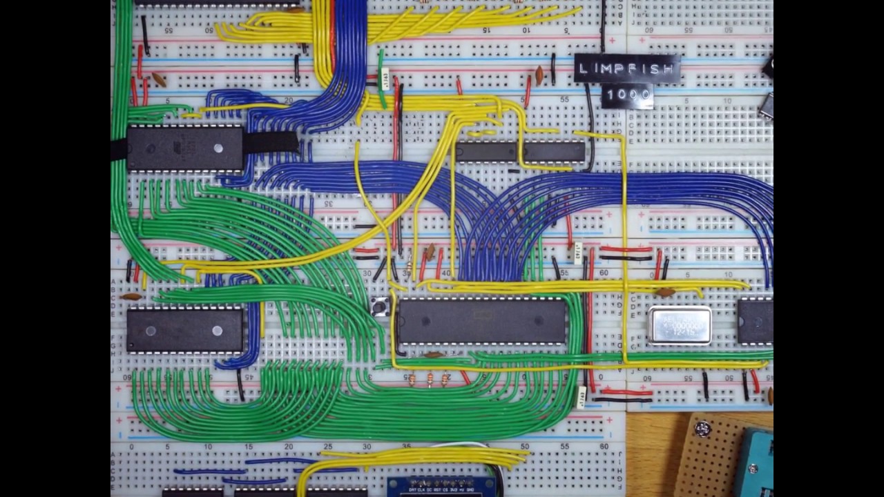 Home made 6502 breadboard computer playing chess