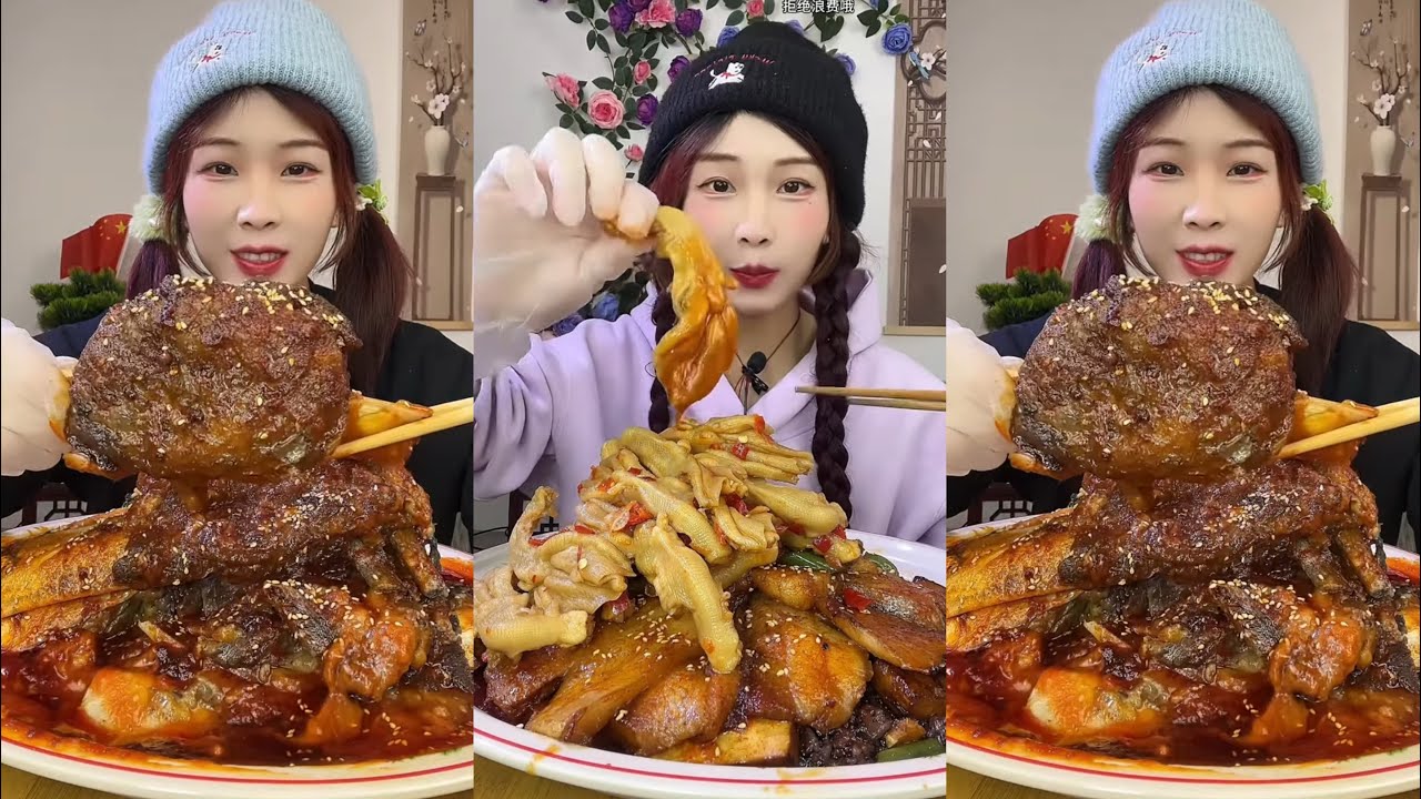 【ASMR】【MUKBANG】BIG MEAT PORK BELLY  | EATING SHOW |CHINESE MUKBANG |食べ |吃播 LOVE ASMR#咀嚼音