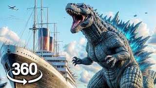 Godzilla Attack Titanic - 360 VR