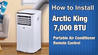 How To Install Arctic King 7 000 Btu Portable Air Conditioner Remote Youtube