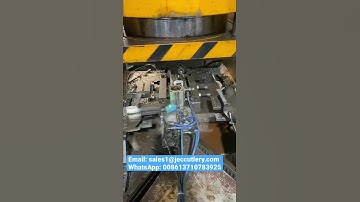 Automatic hydraulic press for the handle of table knives embossing #shorts #press