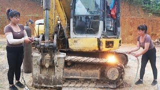 Genius girl: Repair and restore giant KUBOTA excavators in 9 days nonstop