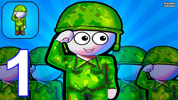 Island Warfare 3D Guns Land - Gameplay Walkthrough Part 1 Stickman War Army Commander Defense Game