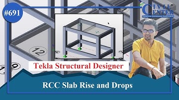 Tekla Structural Designer || RCC Slab Drop and Rise ||Splitting Slabs