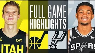 UTAH JAZZ VS SAN ANTONIO SPURS FULL HIGHLIGHTS ,HD | NBA TODAY | NBA LIVE | NBA HIGHLIGHTS