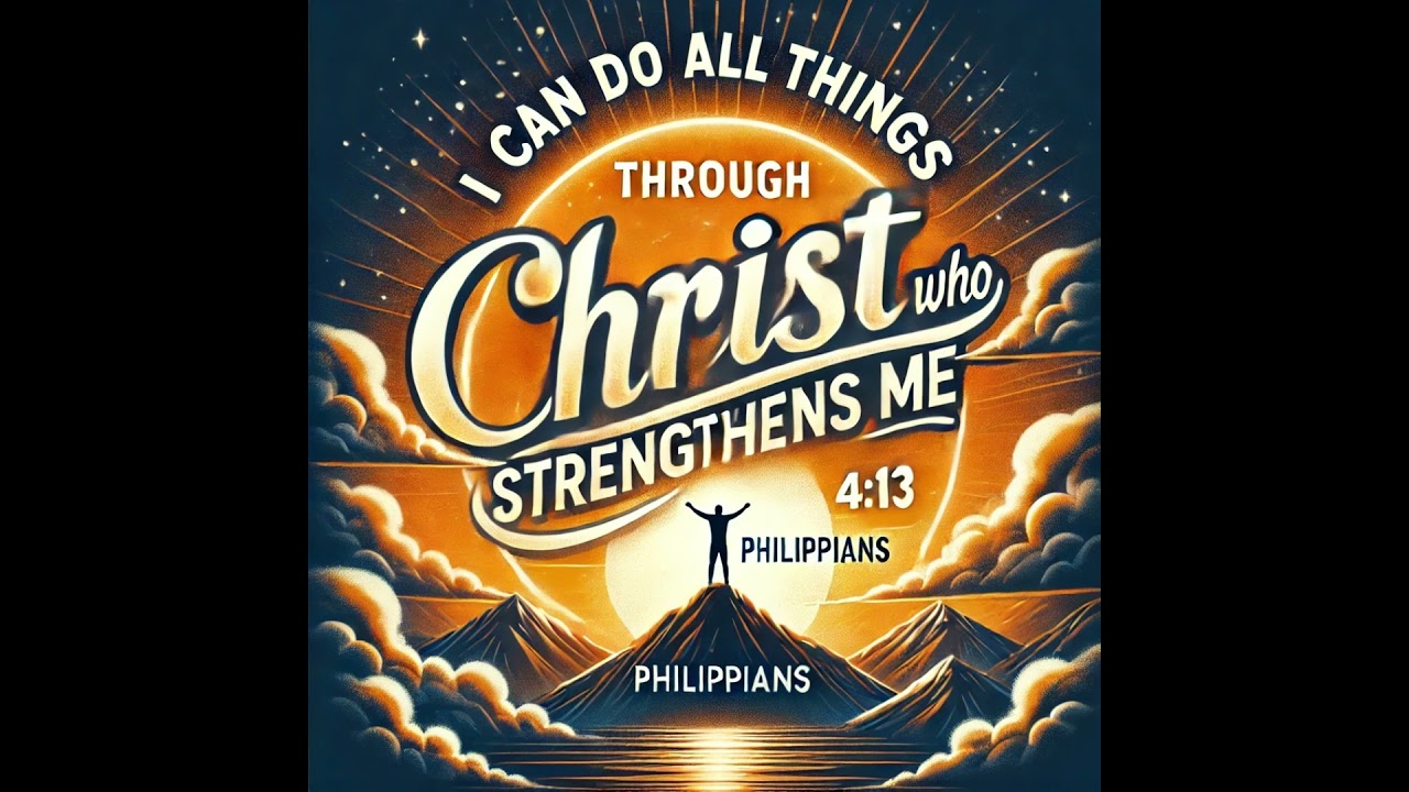 Thumbnail for encouragement video: Philippians 4:13 "I can do all things through Christ who strengthens me" #bibleverse #love #jesus