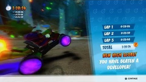 CTR NF - [Dragon Mines] Dev. Ghost FIRST CLEAR BY ONE FRAME [Drift]