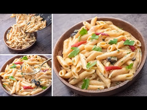 مكرونه بالجبنه الرومي في ٣ دقايق الميكس الايطالي مع الشرقي بمكونات متوافرة والطعم رهييب