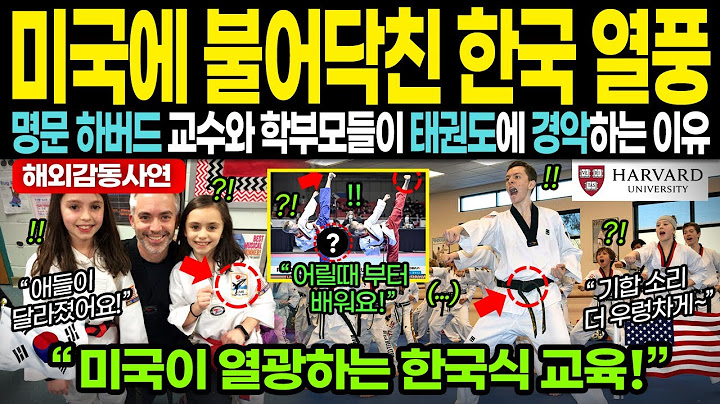 “현재 미국에서 난리난 한국 태권도 열풍” 명문 하버드 대학 교수와 학부모들 사이에서 한국식 교육 하겠다고 서로 줄서는 한국 태권도장ㅣ해외감동사연