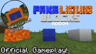 Fake Liquid Blocks Addon For Minecraft PE | Official Gameplay