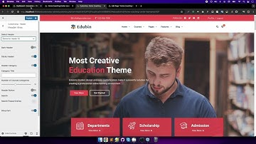 How to edit Edubin theme header using Elementor.