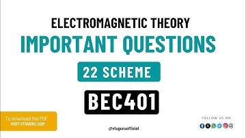 BEC401 Electromagnetic Theory Important Questions | 22 Scheme