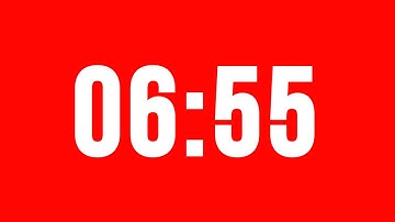 6 Minute 55 Second Timer With Alarm Without Music