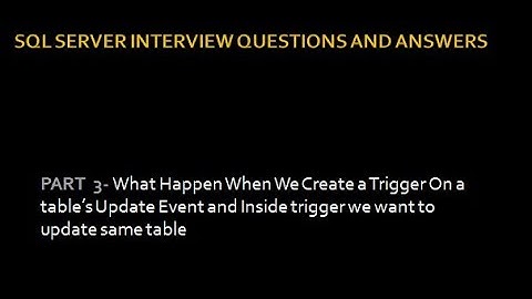 Sql Server Interview Questions and Answers | What are triggers , inserted and deleted tables |Part 3