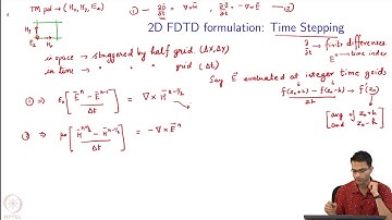 Finite Difference Time Domain Methods : 2D FDTD Formulation : Time Stepping