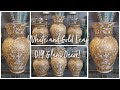 #DIYGlam White and Gold Leaf Vase & Glam Storage Décor | 2021 #GlamDIY Décor Ideas!