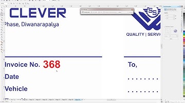 How to add book invoice number in corel draw x5 part 5